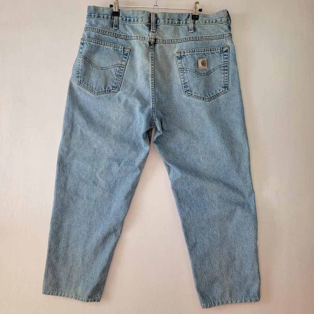 Carhartt B17 STW Relaxed Fit Light Wash Stonewash Denim Jeans Mens 38x30